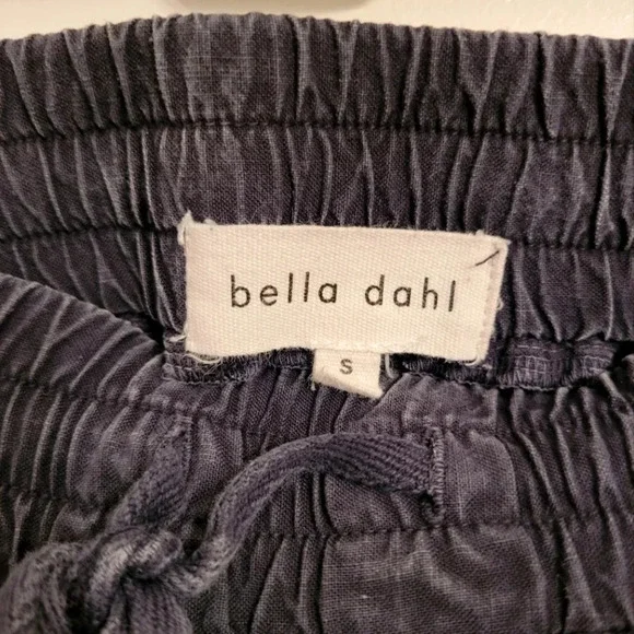 BELLA DAHL black wash Tencel Lyocell drawstring joggers athleisure gorpcore S - Picture 8 of 13
